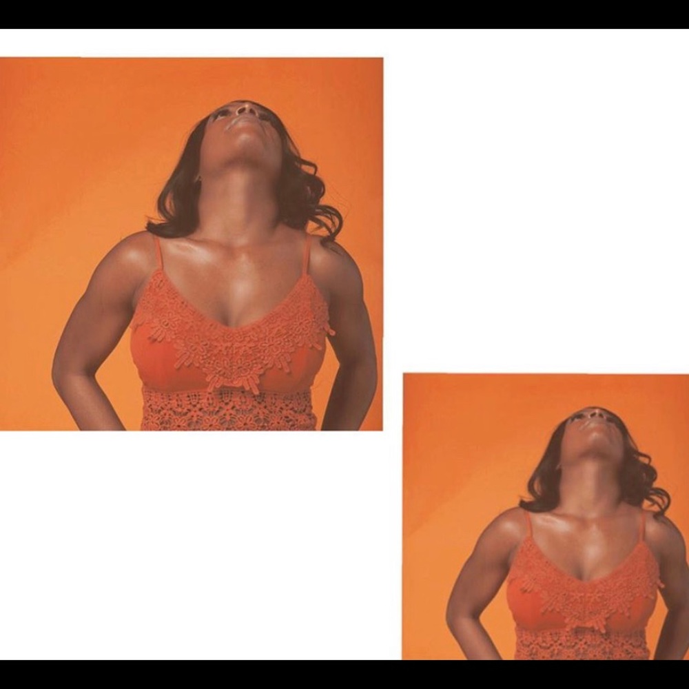 Elegant orange crop top